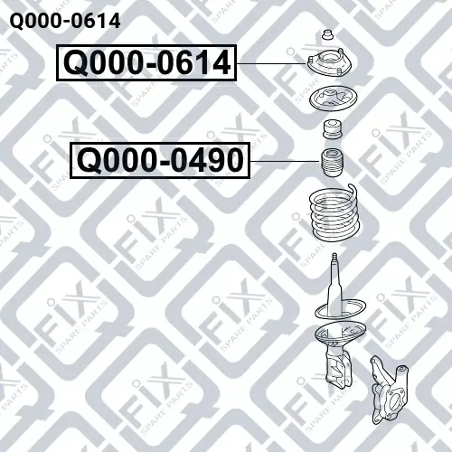Опора переднего амортизатора Q000-0614 Q-FIX