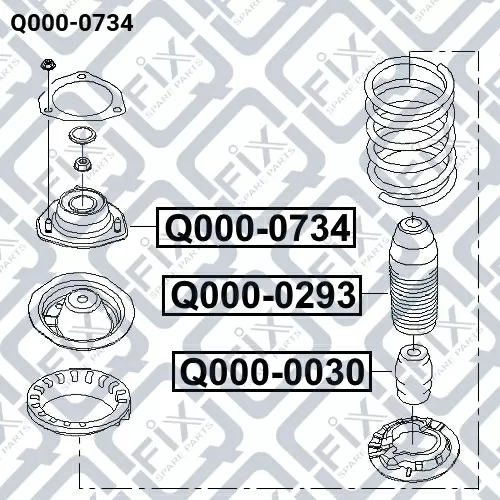 Опора заднего амортизатора Q000-0734 Q-FIX