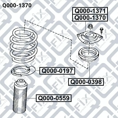 Опора переднего амортизатора (левая) Q000-1370 Q-FIX