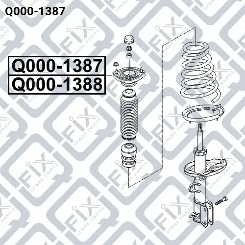 Опора заднего амортизатора (левая) Q000-1387 Q-FIX