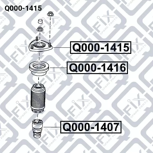 Опора переднего амортизатора Q000-1415 q-fix - фото №1