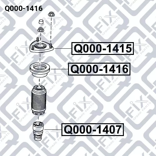 Подшипник опоры переднего амортизатора Q000-1416 q-fix - фото №1