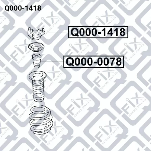 Опора переднего амортизатора Q000-1418 q-fix - фото №1