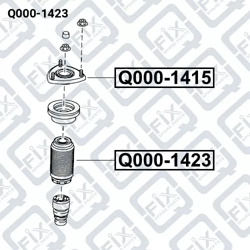 Пыльник переднего амортизатора Q000-1423 q-fix - фото №1