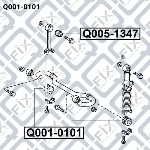 Втулка заднего стабилизатора Q001-0101 Q-FIX