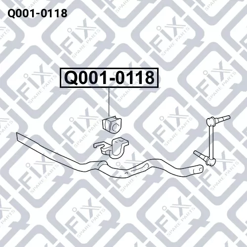 Втулка переднего стабилизатора Q001-0118 q-fix - фото №1