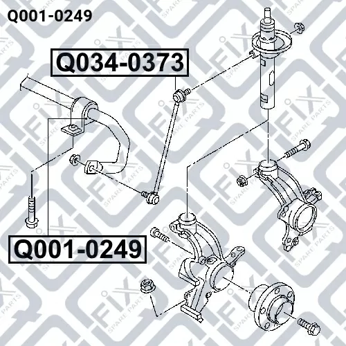 Втулка переднего стабилизатора Q001-0249 Q-FIX