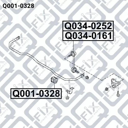 Втулка заднего стабилизатора Q001-0328 Q-FIX