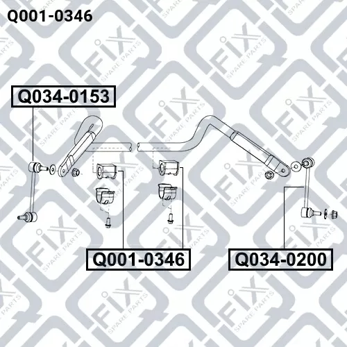 Втулка переднего стабилизатора Q001-0346 Q-FIX