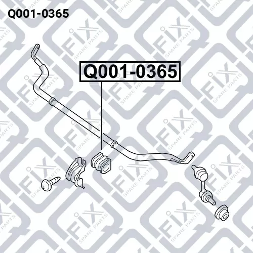 Втулка переднего стабилизатора Q001-0365 q-fix - фото №1
