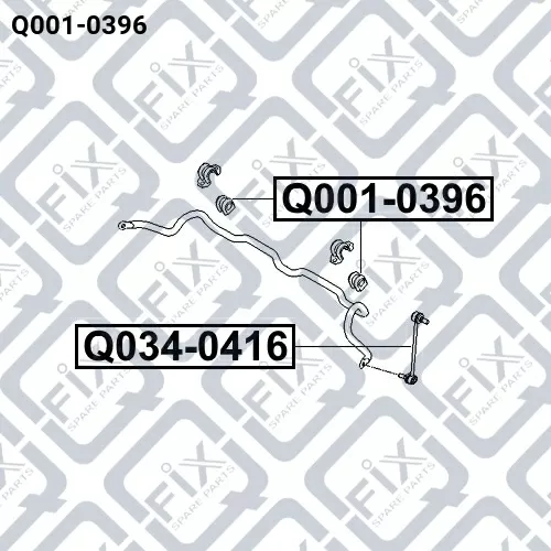 Втулка переднего стабилизатора Q001-0396 Q-FIX