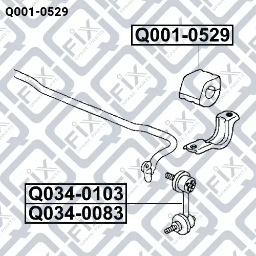 Втулка переднего стабилизатора Q001-0529 Q-FIX
