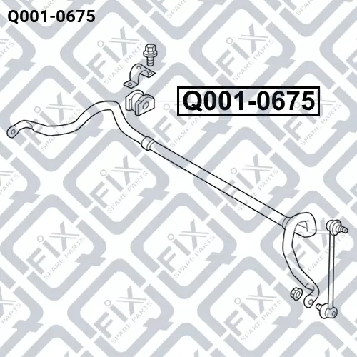 Втулка переднего стабилизатора Q001-0675 q-fix - фото №1