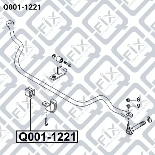 Втулка переднего стабилизатора Q001-1221 Q-FIX