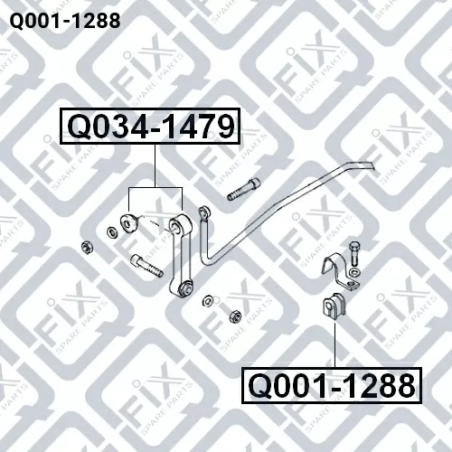 Втулка переднего стабилизатора Q001-1288 q-fix - фото №1