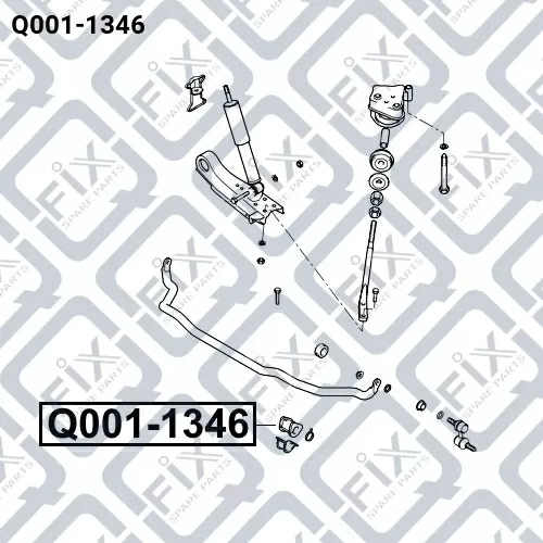 Втулка переднего стабилизатора Q001-1346 Q-FIX