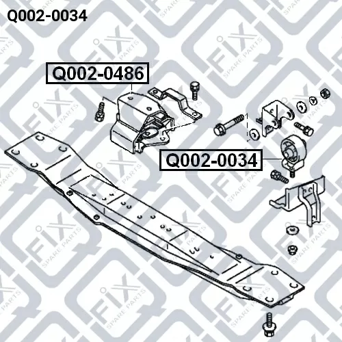 Подушка двигателя Q002-0034 q-fix - фото №1