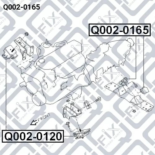 Подушка двигателя (задняя) Q002-0165 Q-FIX