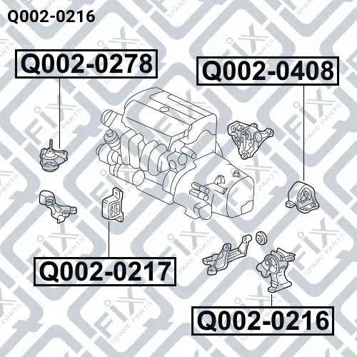 Подушка коробки скоростей (at) Q002-0216 Q-FIX