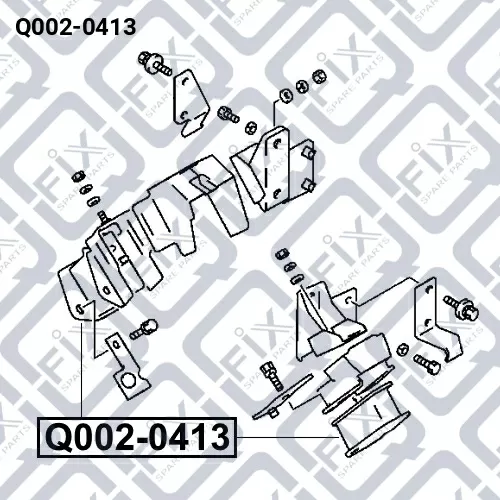 Подушка двигателя передняя Q002-0413 q-fix - фото №1