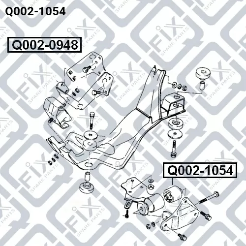 Подушка двигателя Q002-1054 q-fix - фото №1