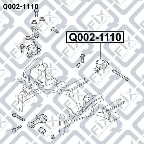 Подушка двигателя задняя Q002-1110 Q-FIX