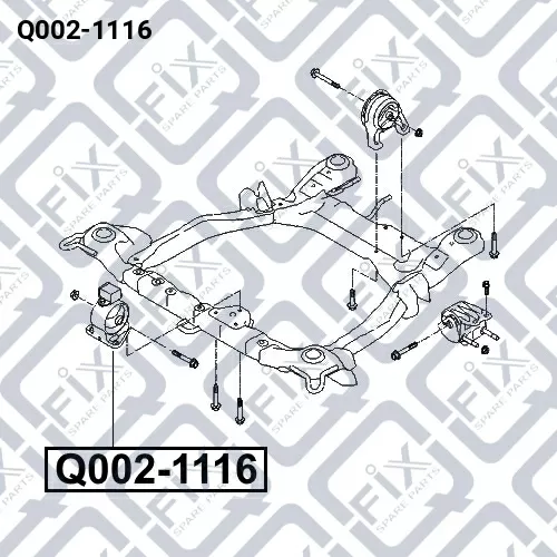 Подушка двигателя передняя Q002-1116 q-fix - фото №1
