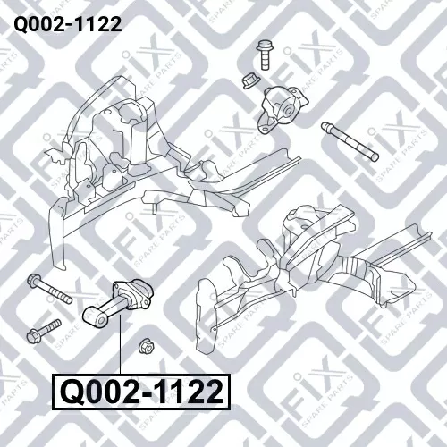 Подушка двигателя задняя Q002-1122 q-fix - фото №1