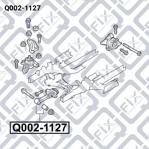 Подушка двигателя передняя Q002-1127 q-fix - фото №1
