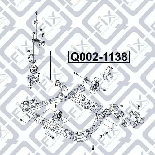 Подушка двигателя правая (гидравлическая) Q002-1138 q-fix - фото №1