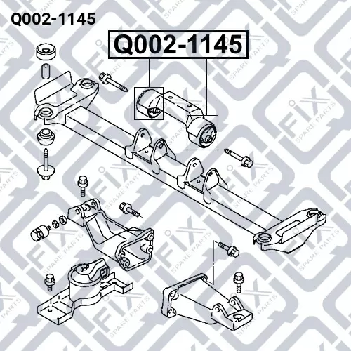 Подушка двигателя задняя Q002-1145 q-fix - фото №1