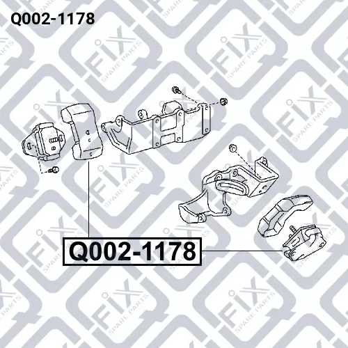 Подушка двигателя передняя Q002-1178 q-fix - фото №1