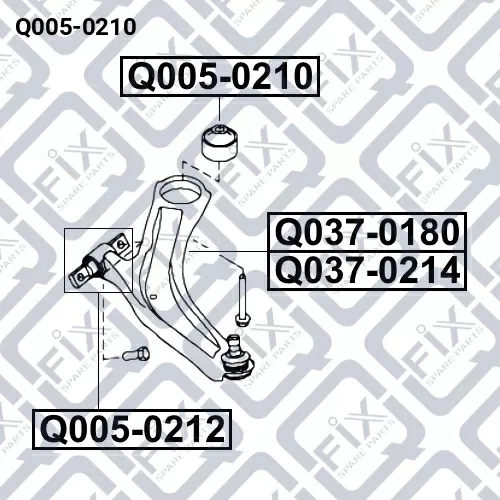 Сайлентблок задний переднего рычага Q005-0210 q-fix - фото №2