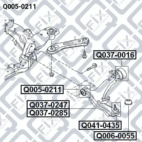 Сайлентблок передний переднего рычага Q005-0211 q-fix - фото №1