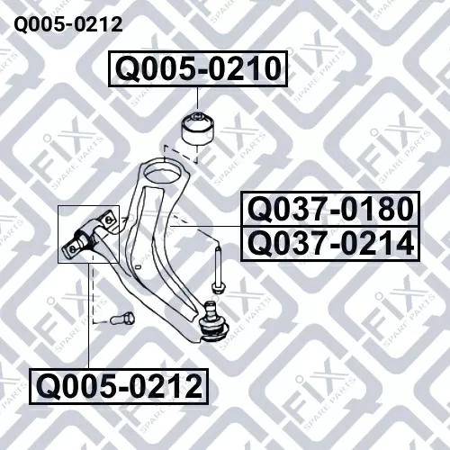 Сайлентблок передний переднего рычага Q005-0212 q-fix - фото №2