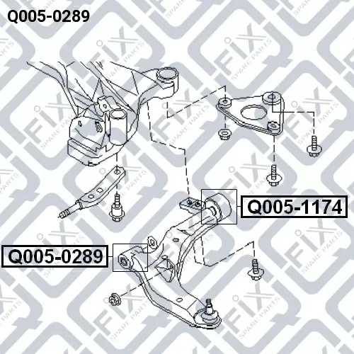 Сайлентблок переднего рычага (передний) Q005-0289 Q-FIX