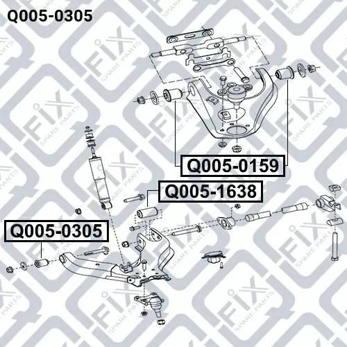 Сайлентблок нижнего переднего рычага Q005-0305 Q-FIX