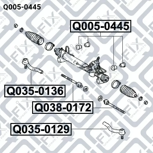 Втулка рулевой рейки Q005-0445 Q-FIX