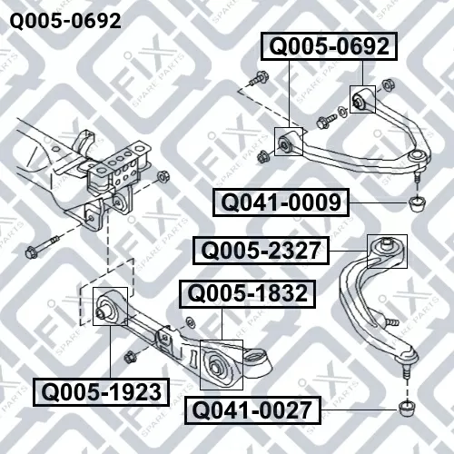 Сайлентблок переднего верхнего рычага Q005-0692 Q-FIX