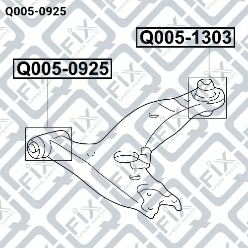 Сайлентблок передний переднего рычага Q005-0925 q-fix - фото №1