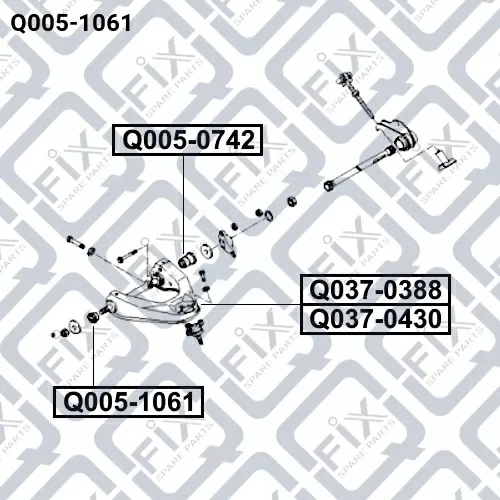 Сайлентблок переднего верхнего рычага Q005-1061 Q-FIX
