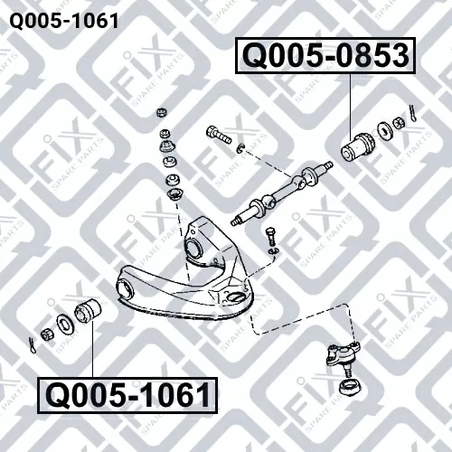 Сайлентблок переднего верхнего рычага Q005-1061 q-fix - фото №2