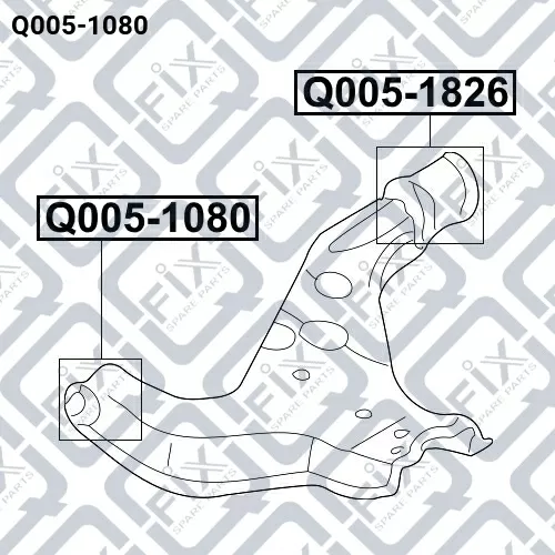 Сайлентблок передний переднего рычага Q005-1080 q-fix - фото №1