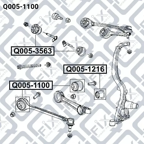 Сайлентблок передней поперечной тяги Q005-1100 Q-FIX