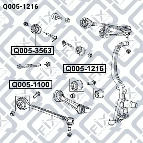Сайлентблок передней поперечной тяги Q005-1216 Q-FIX