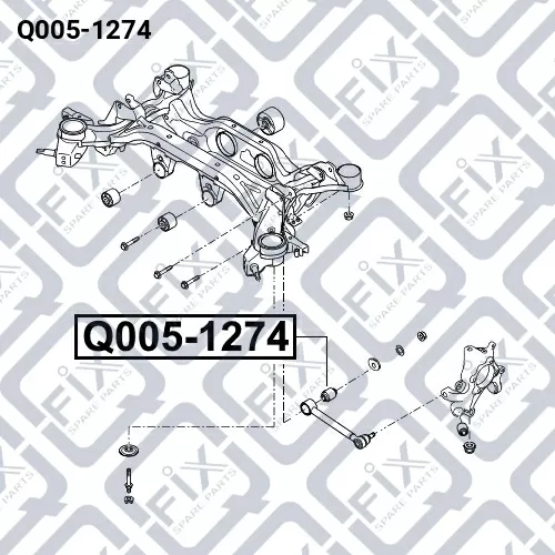 Сайлентблок передний переднего рычага Q005-1274 q-fix - фото №1