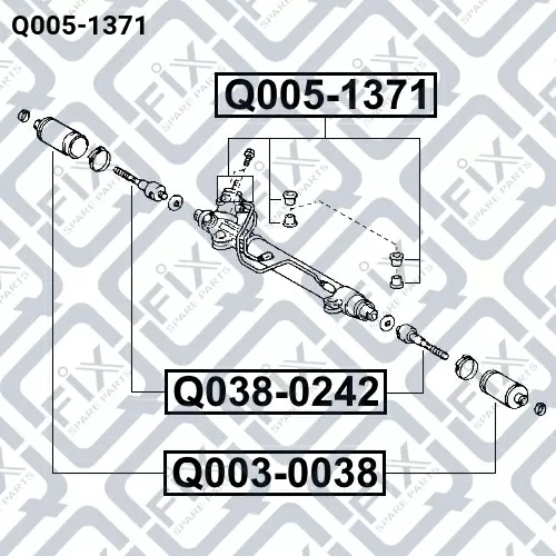 Сайлентблок рулевой рейки (комплект) Q005-1371 q-fix - фото №1