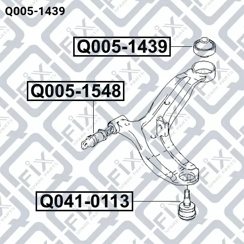 Сайлентблок задний переднего рычага Q005-1439 Q-FIX