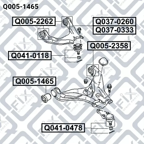 Сайлентблок переднего нижнего рычага Q005-1465 Q-FIX