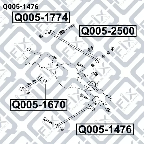 Сайлентблок задней продольной тяги Q005-1476 Q-FIX